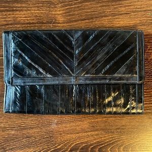 Black Eel Skin Clutch